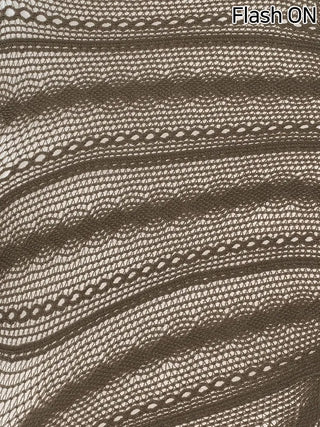 Diverso Line Vertical Pattern Mesh Tucked-Along Pantyhose