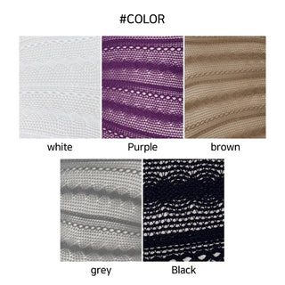 Diverso Line Vertical Pattern Mesh Tucked-Along Pantyhose