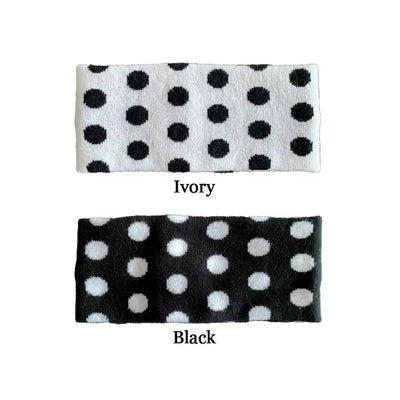 Pua Dot Pattern Knit Wide Bandana Hairband