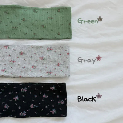 Ramoe Flower Pattern Wide Ribbed Bandana Hairband