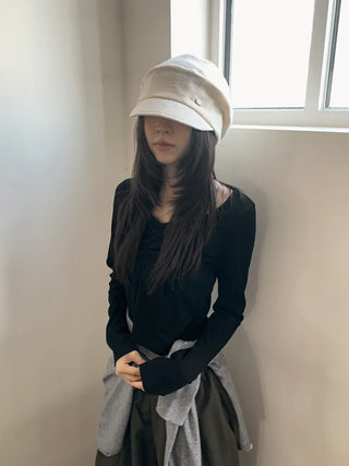Rondy Drape Loose Fit Side Pendant Newsboy Cap