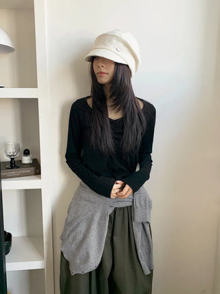 Rondy Drape Loose Fit Side Pendant Newsboy Cap