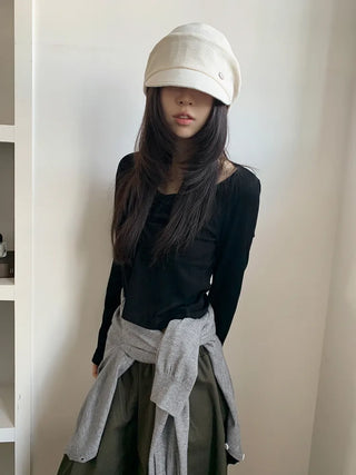 Rondy Drape Loose Fit Side Pendant Newsboy Cap