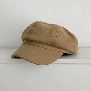 Domeo Curve Classic Plain Newsboy Cap Baker's Hat