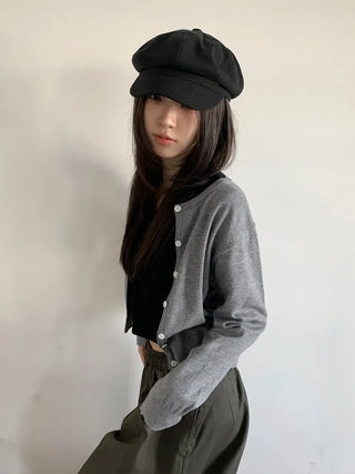 Domeo Curve Classic Plain Newsboy Cap Baker's Hat