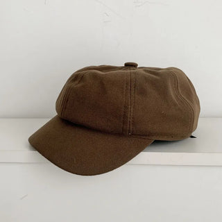 Domeo Curve Classic Plain Newsboy Cap Baker's Hat