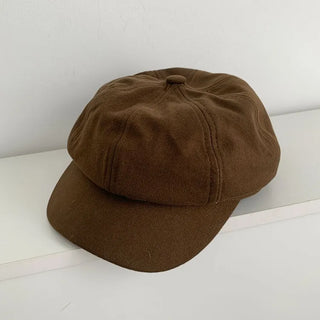 Domeo Curve Classic Plain Newsboy Cap Baker's Hat