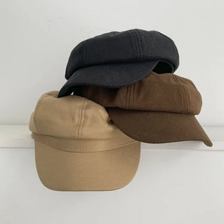 Domeo Curve Classic Plain Newsboy Cap Baker's Hat