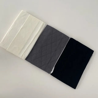 Jacquard Check Pattern See-through Footed Pantyhose