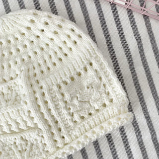 Heart Knit Mesh Beanie Hat