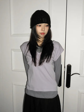 Heart Knit Mesh Beanie Hat