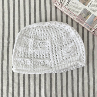 Heart Knit Mesh Beanie Hat