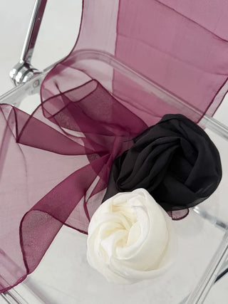 Delicate See-through Chiffon Long Scarf