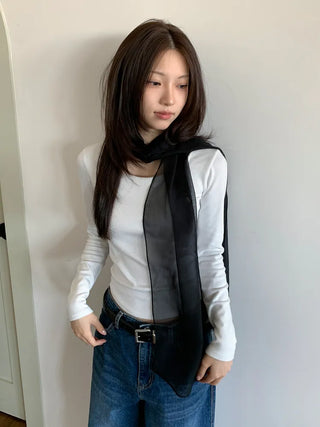 Delicate See-through Chiffon Long Scarf