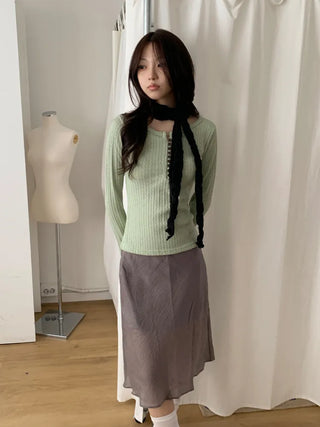 Light Wrinkle Long Muffler Scarf