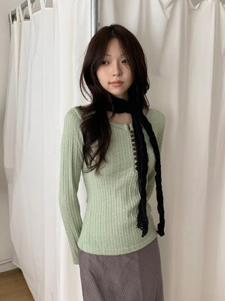 Light Wrinkle Long Muffler Scarf