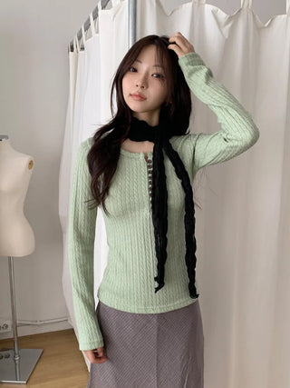 Light Wrinkle Long Muffler Scarf