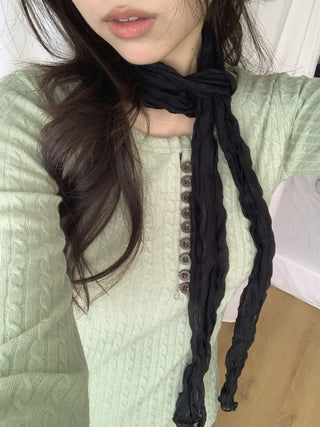 Light Wrinkle Long Muffler Scarf