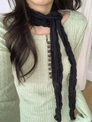 Light Wrinkle Long Muffler Scarf