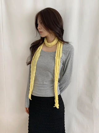 Light Wrinkle Long Muffler Scarf
