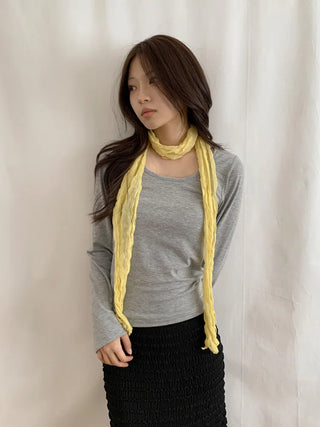 Light Wrinkle Long Muffler Scarf