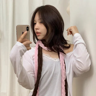 Light Wrinkle Long Muffler Scarf