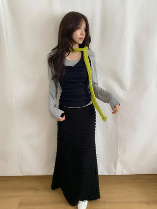 Light Wrinkle Long Muffler Scarf