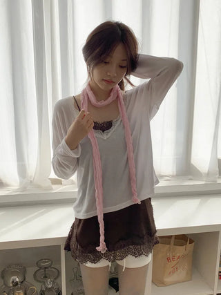 Light Wrinkle Long Muffler Scarf