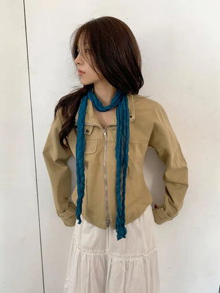 Light Wrinkle Long Muffler Scarf