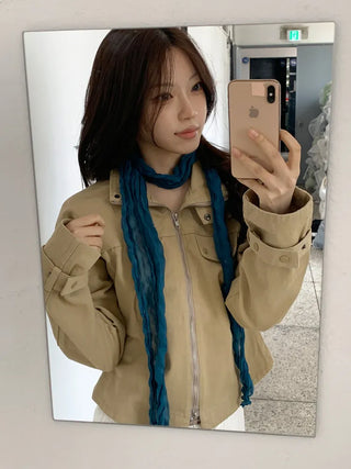 Light Wrinkle Long Muffler Scarf