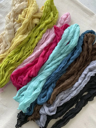 Light Wrinkle Long Muffler Scarf