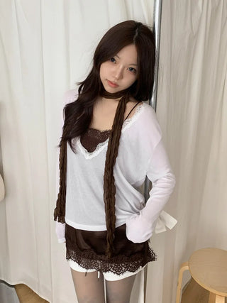 Light Wrinkle Long Muffler Scarf