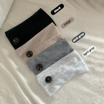 Forest Wood Bead Knit Wide Hairband Bandana