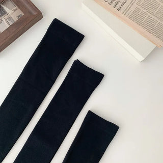 Leg-slimming Length Basic Plain Stretchy Knee Socks Half Stockings