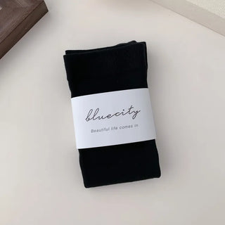 Leg-slimming Length Basic Plain Stretchy Knee Socks Half Stockings