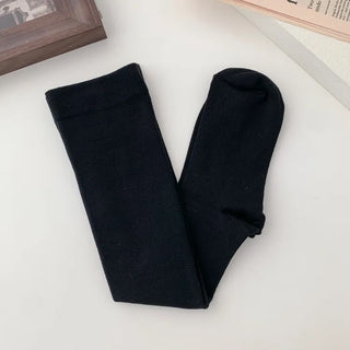 Leg-slimming Length Basic Plain Stretchy Knee Socks Half Stockings