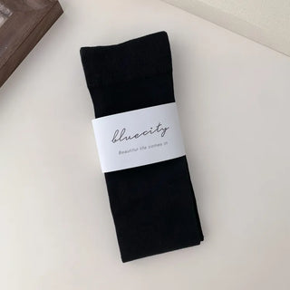 Leg-slimming Length Basic Plain Stretchy Knee Socks Half Stockings