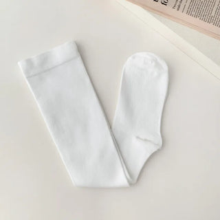 Leg-slimming Length Basic Plain Stretchy Knee Socks Half Stockings