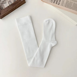 Leg-slimming Length Basic Plain Stretchy Knee Socks Half Stockings