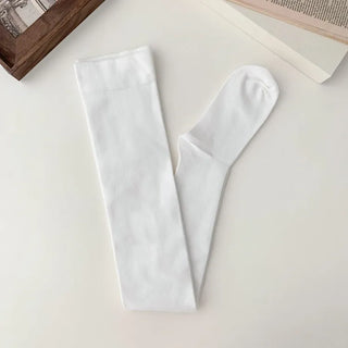 Leg-slimming Length Basic Plain Stretchy Knee Socks Half Stockings