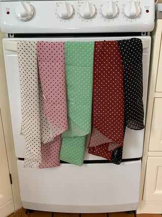 Rose Dot See-through Diagonal Pattern Long Scarf
