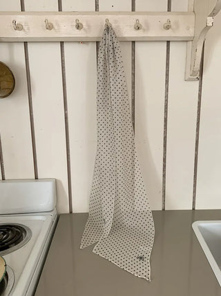 Rose Dot See-through Diagonal Pattern Long Scarf