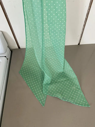 Rose Dot See-through Diagonal Pattern Long Scarf