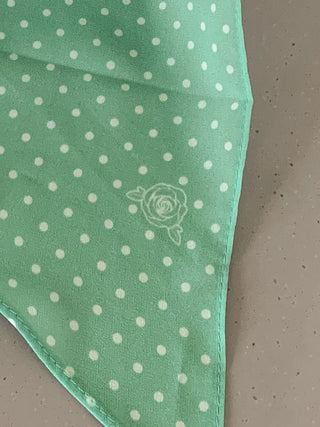 Rose Dot See-through Diagonal Pattern Long Scarf