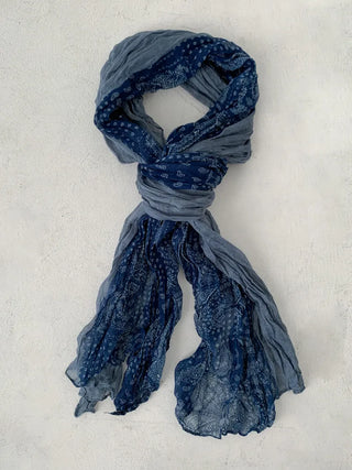 Paisley Half Pattern Wrinkle Long Scarf