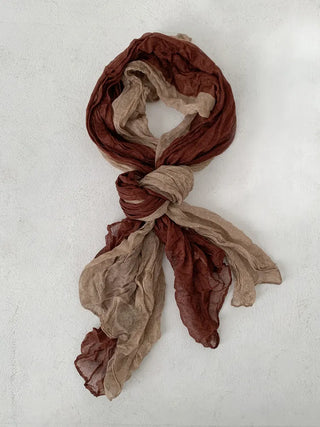 Paisley Half Pattern Wrinkle Long Scarf
