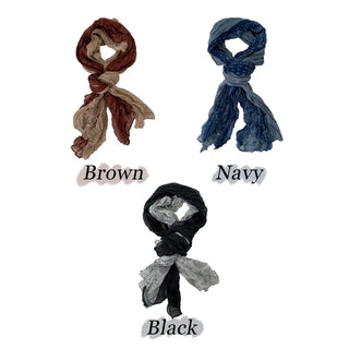 Paisley Half Pattern Wrinkle Long Scarf