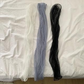 Tinel Dot See-through Pattern Long Scarf
