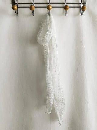 Tinel Dot See-through Pattern Long Scarf