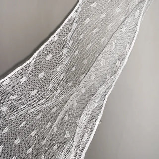 Tinel Dot See-through Pattern Long Scarf